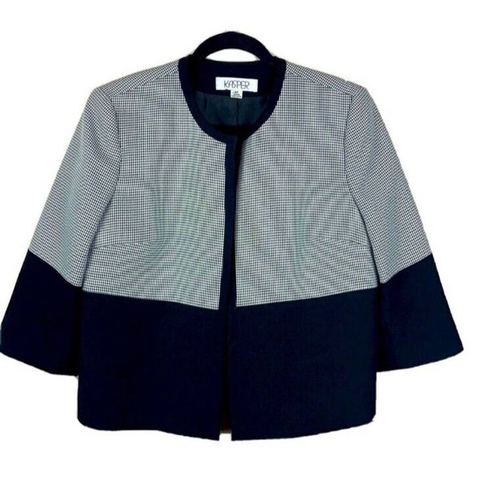 Kasper Women's Open-Front Mixed Print Lined Blazer Size 14 NWOT
